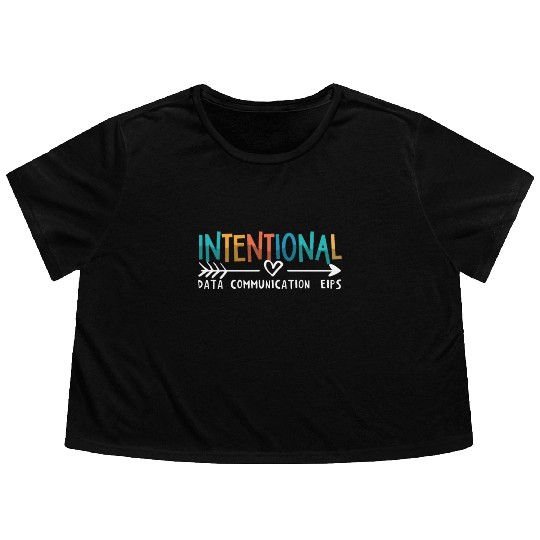 IEP Intentional Data Communication Autism Teacher Flowy Cropped Tees