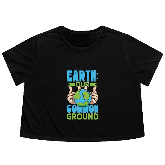 Climate Change Environmental Earth Day Planet Flowy Cropped Tees