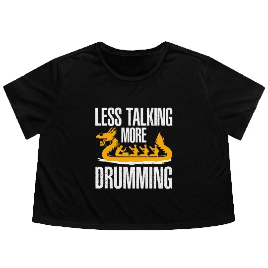 Funny Dragon Boat Racing Paddle Flowy Cropped Tees