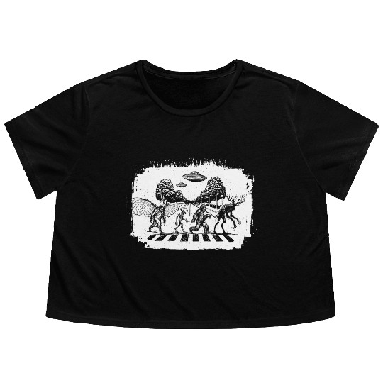 Cryptid Crosswalk Flowy Cropped Tees