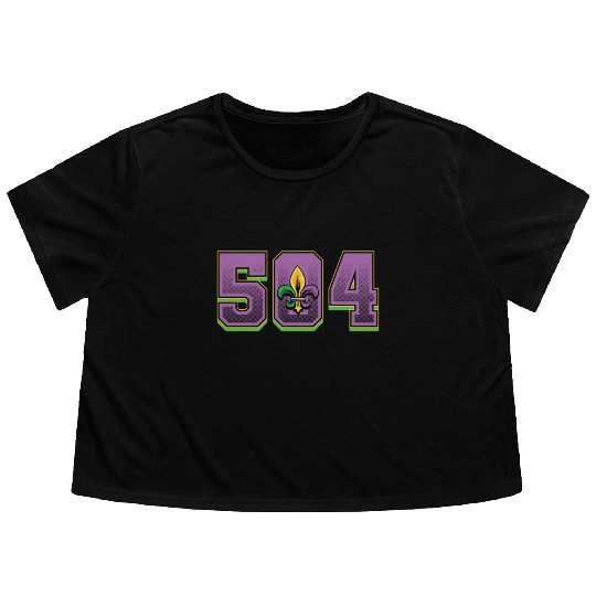 504 Mardi Gras Flowy Cropped Tees