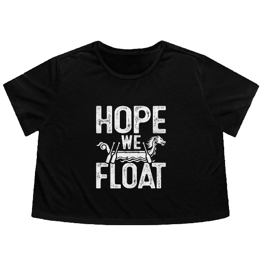 Funny Dragon Boat Racing Paddle Flowy Cropped Tees