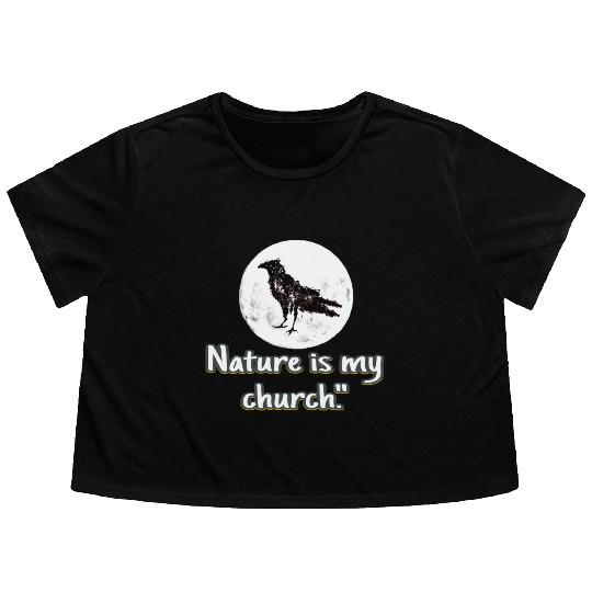 Nature is my church Flowy Cropped Tees