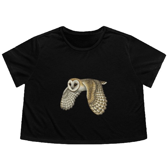Barn Owl Flowy Cropped Tees