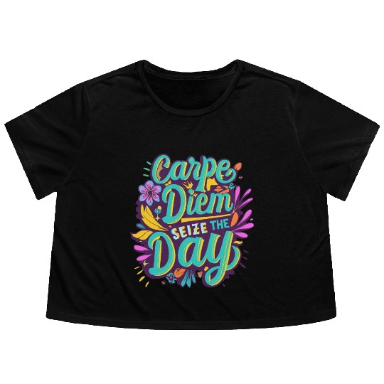 Carpe diem Flowy Cropped Tees