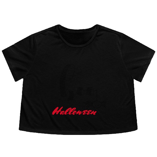 DI COLLECTION-BOO HALLOWEEN-23 Flowy Cropped Tees
