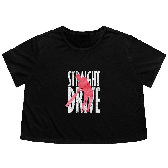 Straight Drive Cricket Flowy Cropped Tees