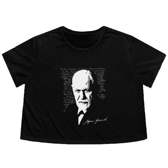 Sigmund Freud Flowy Cropped Tees