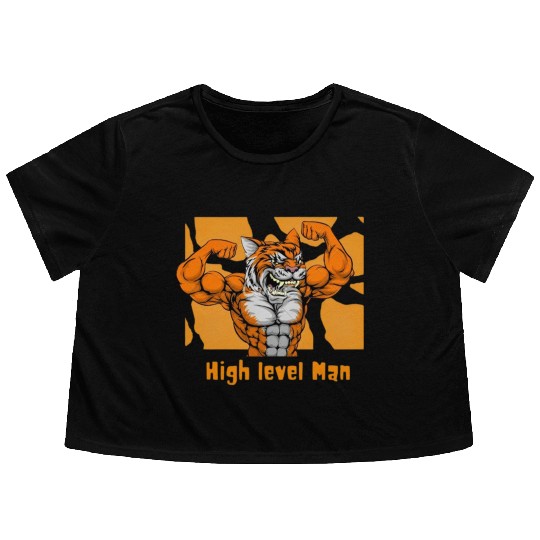 Tiger work out Flowy Cropped Tees