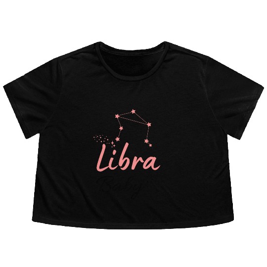 Libra Baby Astrology Cute Flowy Cropped Tees