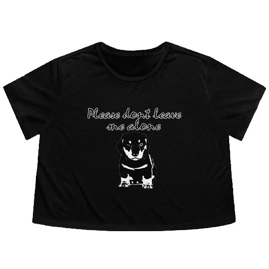 Cute rottweiler puppy Flowy Cropped Tees