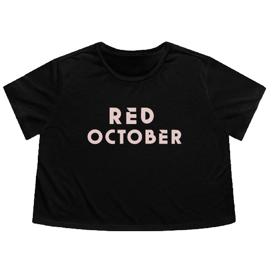 Red october phillies Flowy Cropped Tees