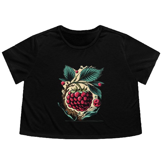 Raspberry Flowy Cropped Tees