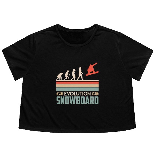 Evolution Snowboard Flowy Cropped Tees Winter Park Snowboard