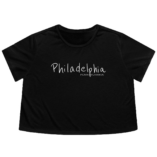Philadelphia Pennsylvania USA Flowy Cropped Tees
