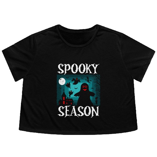 Spooky Season Flowy Cropped Tees