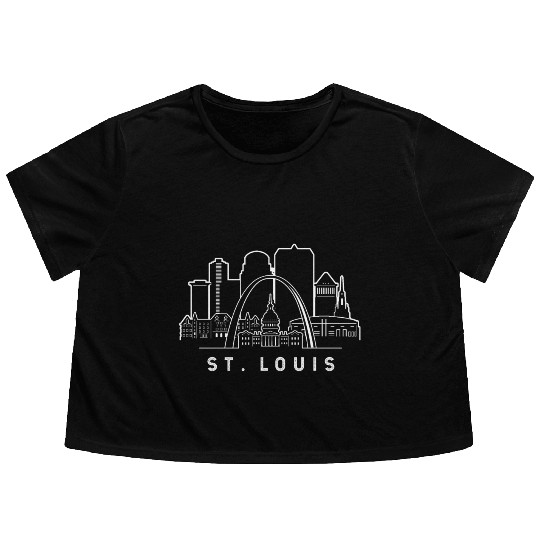 St. Louis Missouri Flowy Cropped Tees