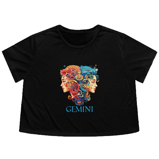 Embrace Your Gemini Identity: Gemini Pride Flowy Cropped Tees