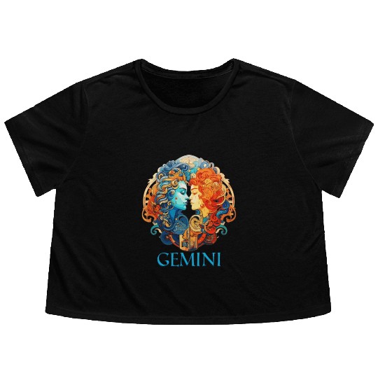 Embrace Your Gemini Identity: Gemini Zodiac Flowy Cropped Tees