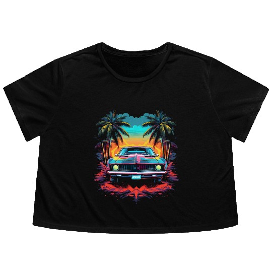 Exotic Camaro Z28 Flowy Cropped Tees