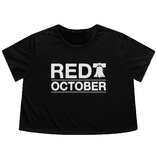 Philadelphia Red October Phillies Flowy Cropped Tees