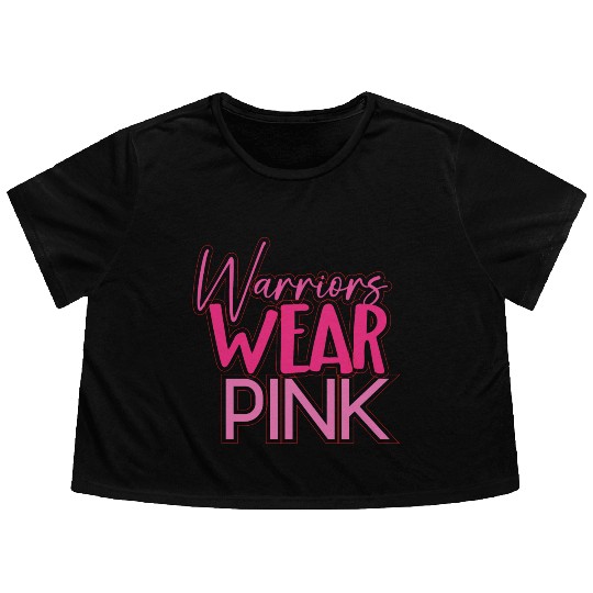 Warriors Wear Pink Flowy Cropped Tees