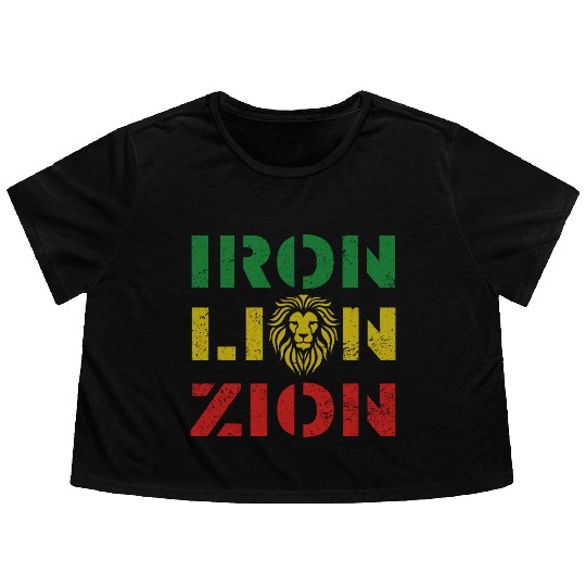 iron lion zion Flowy Cropped Tees