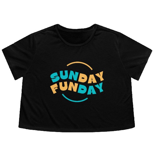 Sunday Funday Flowy Cropped Tees