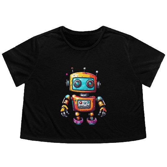 Robot / Machine / AI / Innovation / Computer Flowy Cropped Tees
