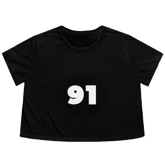 Congratulations Today 91 Years Old - Ninety-Nine Flowy Cropped Tees