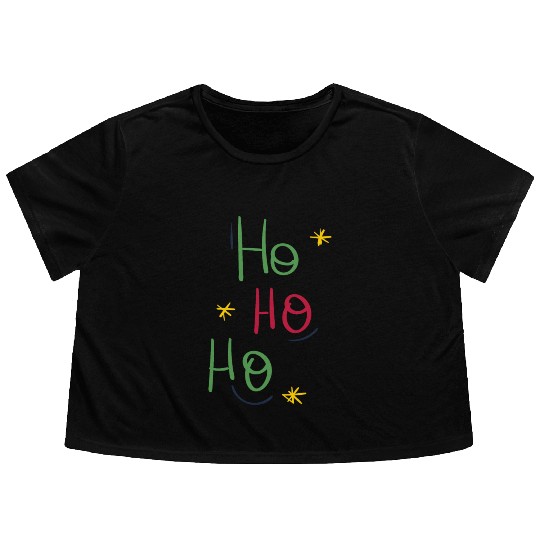 Weihnachts-Flowy Cropped Tees, Weihnachtsgeschenk-Ho ho ho