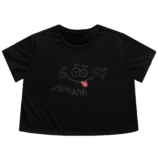 Funny goofy ahh Flowy Cropped Tees