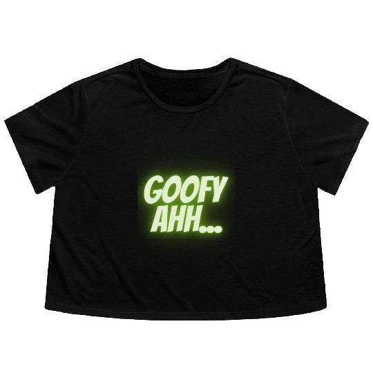 Gooeey Green Goofy Ahh Flowy Cropped Tees