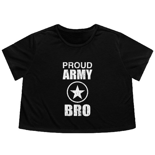PROUD Brother ARMY Flowy Cropped Tees