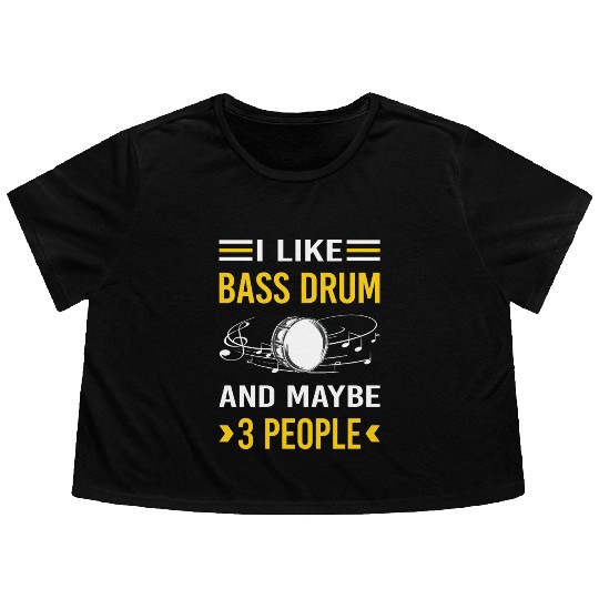 3 People Bass Drum Flowy Cropped Tees
