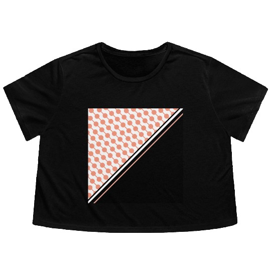 Geometric Design Circles And Triangle Flowy Cropped Tees