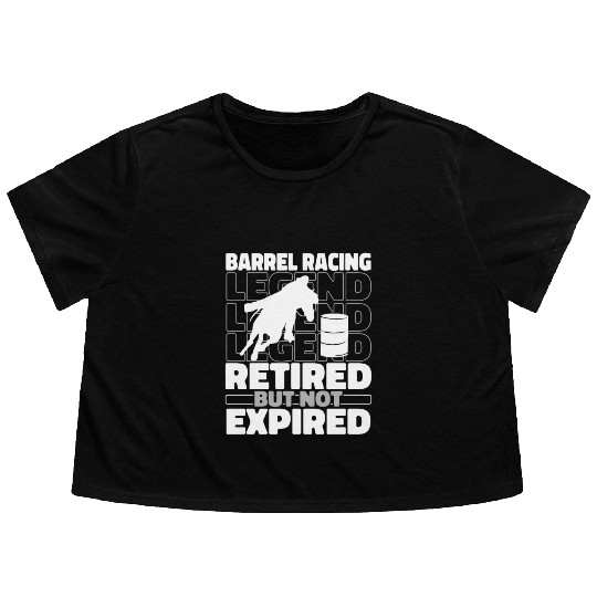 Horse Barrel Racing Retiree Flowy Cropped Tees