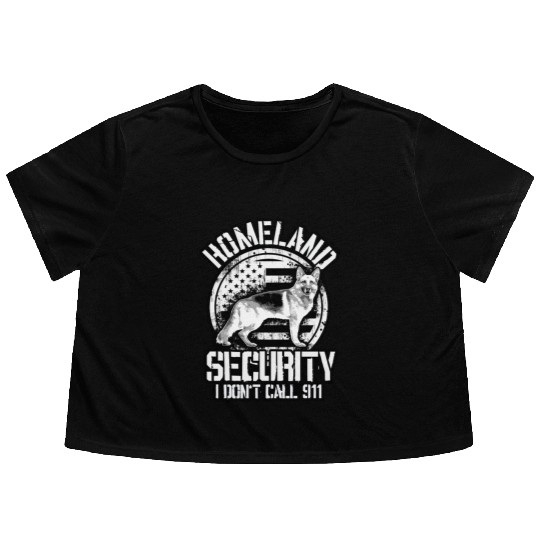 HOMELAND SECURITY Flowy Cropped Tees