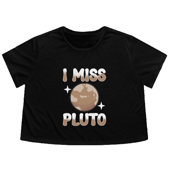 Astrology I Miss Pluto Solar System Planets Flowy Cropped Tees