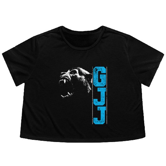Guerilla Jiu Jitsu Gorilla Head Bjj Gift Flowy Cropped Tees