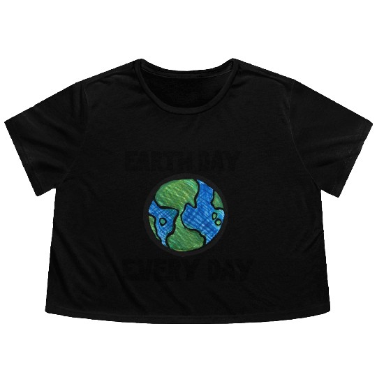 Earth Day Every Day Flowy Cropped Tees