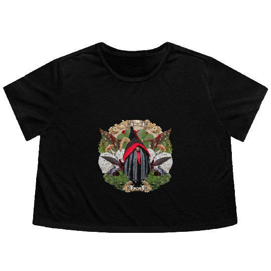 Krampus in Nature Flowy Cropped Tees