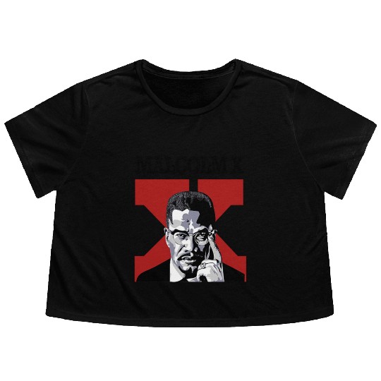 Malcolm X Flowy Cropped Tees