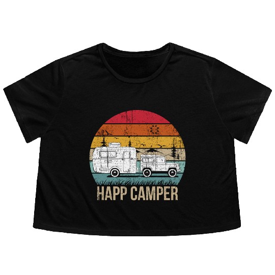 Happy Camper Flowy Cropped Tees