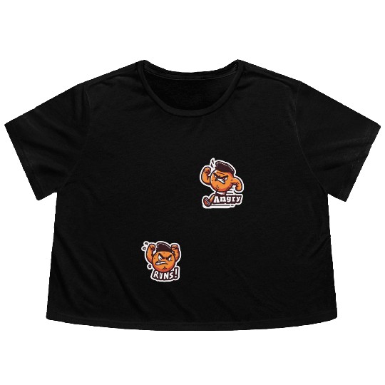 Angry Runs |The Ultimate Stress Reliever Flowy Cropped Tees