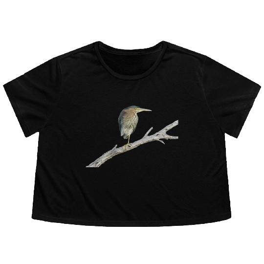 Green Heron Flowy Cropped Tees