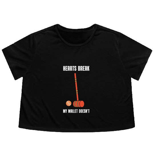 Lawn Game - Golf Croquet Player Flowy Cropped Tees