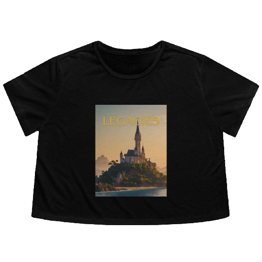 LONELY CASTLE Flowy Cropped Tees
