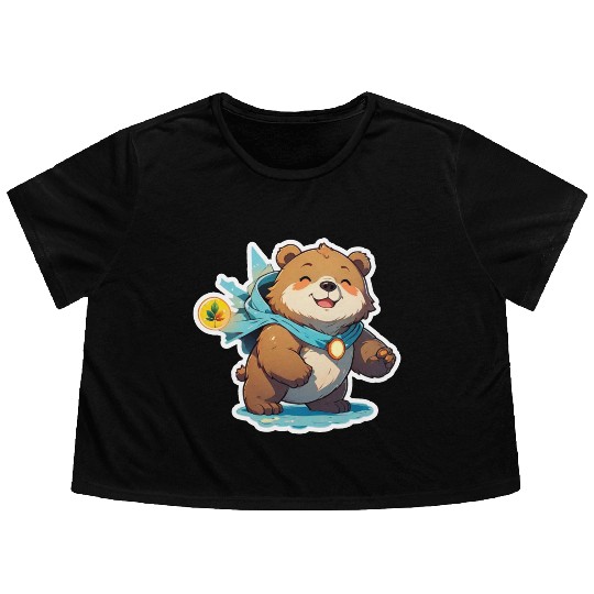 Bear Cubs: Cute Overload! Flowy Cropped Tees