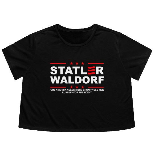 Statler and Waldorf Flowy Cropped Tees